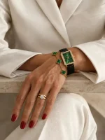 ساعت مچی زنانه Bolun سبز تیره با دستبند ونکیلیف