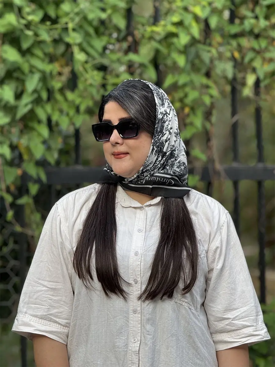 1 مینی اسکارف نخی طرح جنگل دیور