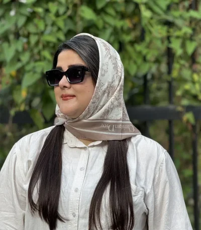 مینی اسکارف نخی طرح جنگل دیور