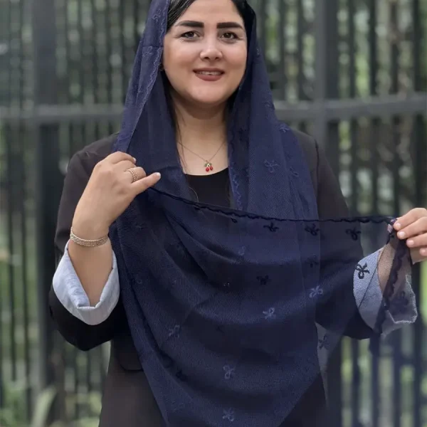 شال حریر طرح پاپیون
