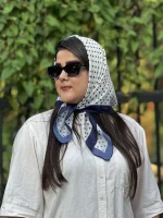 مینی اسکارف نخی خال‌خالی